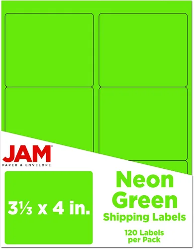 Miniatura 83 de JAM PAPER Etiquetas de envío de hoja completa - Papel adhesivo imprimible - 8 1/2 x 11 - Amarillo - 10 páginas completas/paquete