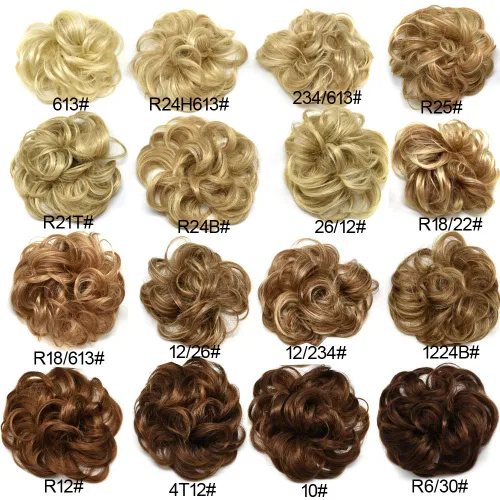 Miniatura 6 de Extensiones de cabello sintético para mujeres y niñas (1# negro azabache)