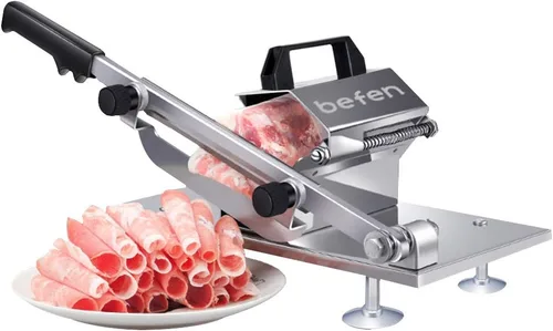 Cortadora Manual de Carne Congelada befen, Cortadora de Carne de Acero Inoxidable Mejorada Rollo de Carne de Res Cordero para Hot Pot KBBQ Cortadora