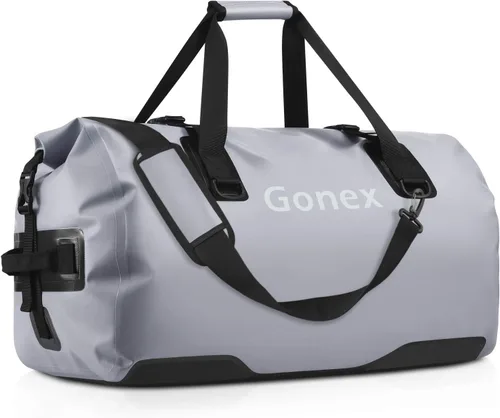 Gonex Bolsa de lona impermeable extra grande de 40 L, 60 L, 80 L, bolsa de lona seca de viaje, bolsa resistente con correas y asas duraderas para