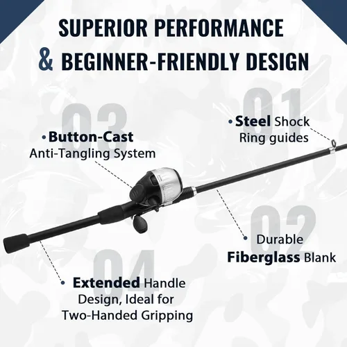Miniatura 3 de WIDDEN Kids Fishing Pole, Youth Fishing Rod and Reel Combo - Telescopic Portable Fishing Pole with Tackle Box Bag Starter Anglers Set, Fishing Gear