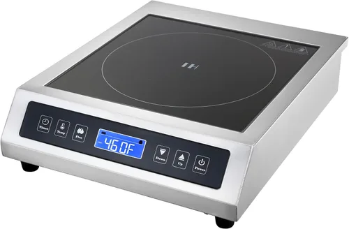 Placa de inducción comercial, quemador eléctrico portátil para encimera con sensor táctil y pantalla LCD (1800 W/120 V), cocina de inducción de