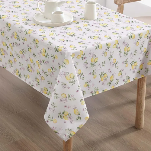Miniatura 23 de Laura Ashley Mantel decorativo, resistente a las arrugas y a las manchas, repelente al agua a prueba de derrames, tela de poliéster lavable de fácil