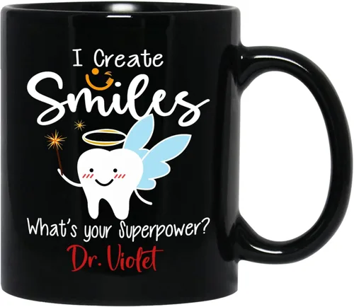 Miniatura 24 de Taza de café con texto en inglés "A Truly Great Dentist Is Hard To Find Difficult", taza de café negra de 11 onzas y 15 onzas, regalo personalizado