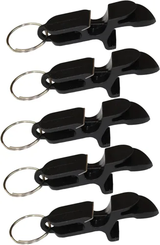 Miniatura 15 de Llavero abridor de botellas de cerveza con escopeta de cerveza, paquete de 2, color negro, herramienta de disparo de cerveza, ideal para fiestas