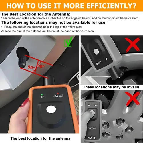 Miniatura 3 de EL-50448 Herramienta de reaprendizaje TPMS para automóvil, herramienta de activación del sensor de presión de neumáticos OEC-T5, accesorios