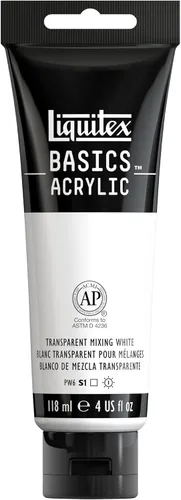 Miniatura 114 de Liquitex BASICS Pintura Acrílica, Botella de 400ml (13.5 oz), Blanco Titanio Titanio Blanco