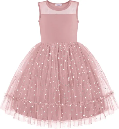 Miniatura 16 de Arshiner Vestido Formal Sin Mangas para Niños Pequeños, Vestido de Tul de Brillo Elegante y Bonito, Vestido de Fiesta, Vacaciones, Vestidos
