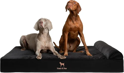 Miniatura 15 de NOAH & PAW Cama para perro, 28x23x7.5 pulgadas, camas ortopédicas para perros de tamaño mediano, espuma viscoelástica tipo cáscara de huevo Cuero