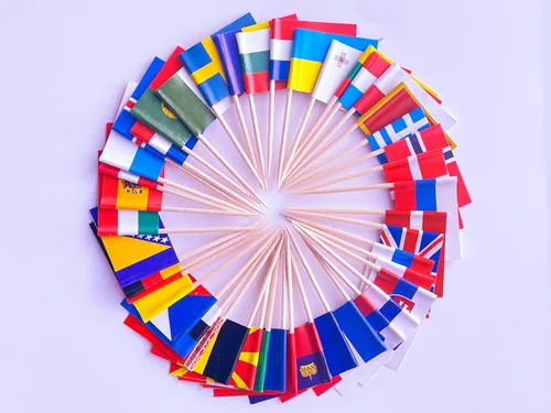 Miniatura 11 de stidsds Banderas de palillos de dientes de América Latina en 21 países, mini pequeñas en español que hablan varios adornos para cupcakes latinos 21