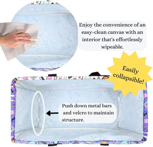 Miniatura 415 de NGIL Bolsa de comestibles reutilizable extra grande plegable de gran tamaño para comestibles, almacenamiento, picnic, playa, Bronco-negro occidental