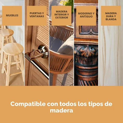 Miniatura 9 de Furniture Clinic Tinte para madera Teca A base de agua Secado rápido, bajo olor y no tóxico para muebles de interior y exterior y más