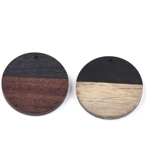 Miniatura 3 de Mega Pet Colgante de resina y madera de nogal para hacer joyas de bricolaje