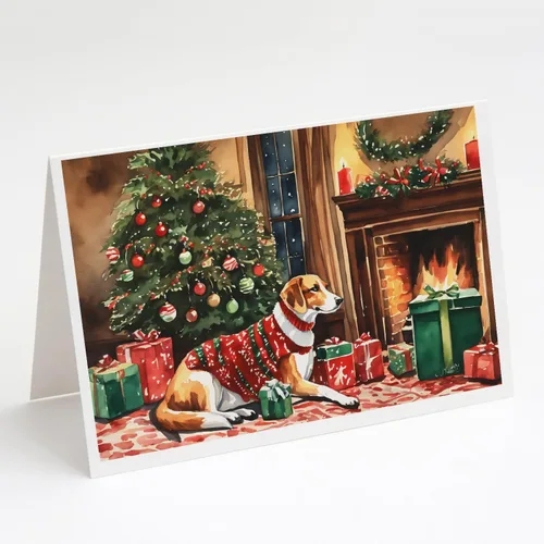 Miniatura 155 de Caroline's Treasures DAC2753GCA7P Paquete de 8 tarjetas de felicitación navideña acogedora de Husky siberiano Tarjetas en blanco con sobres