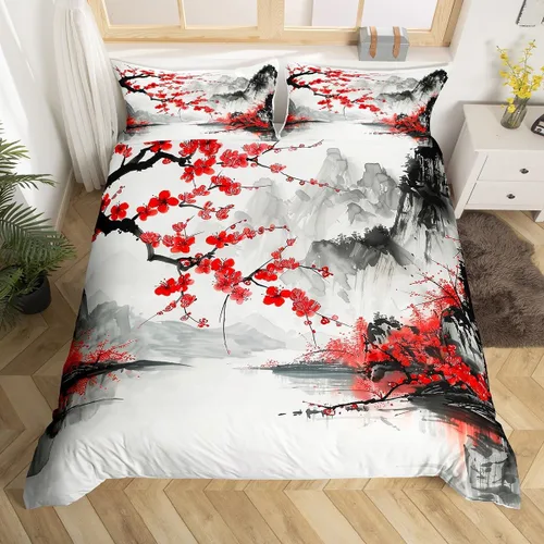Miniatura 11 de Funda de edredón de gatos negros y blancos, juego de ropa de cama verde para niños, bonita funda de edredón de gatos para decoración de habitación