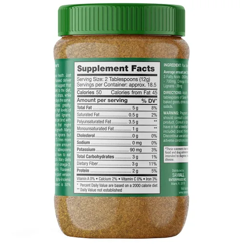 Miniatura 2 de Sanar Naturals Linaza molida Fibra, Omega 3, 6, 9, Lignans Salud digestiva y control de peso Para hornear batidos y recetas diarias Soporte