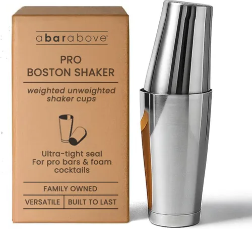 Miniatura 8 de A Bar Above Juego de Cocteleras Boston Profesionales de 18 oz con Peso y sin Peso de Acero Inoxidable, Juego de Coctelera para Cócteles