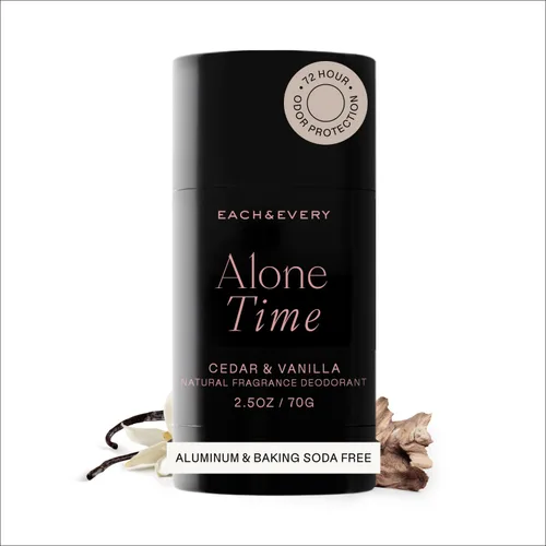Each & Every - Desodorante natural de 2.5 onzas para hombres y mujeres, no tóxico, sin aluminio, sin bicarbonato, sin parabenos, vegano, sin