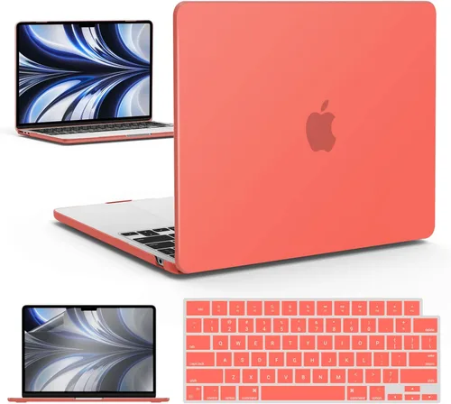 Miniatura 48 de IBENZER Funda para MacBook Air de 13 pulgadas 2026 2025 2024 2023 2022 M4 A3240 M3 A3113 M2 A2681, funda rígida con cubierta de teclado ScreenFilm