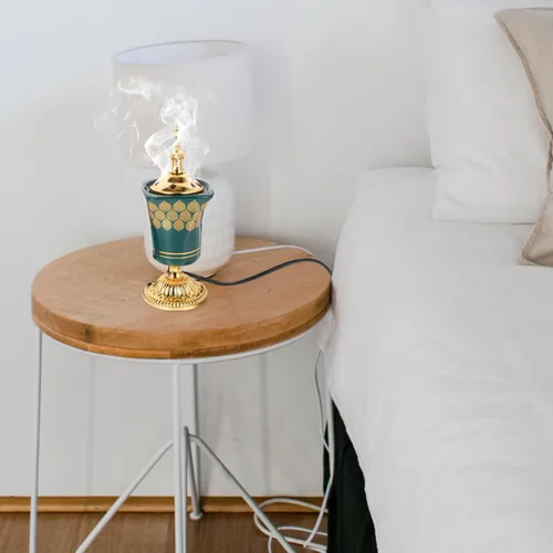 Miniatura 5 de MAGICLULU Quemador eléctrico de incienso estilo Oriente Medio, quemador de aroma enchufable para hogar, oficina, sala de yoga, relajación, 7.67 x