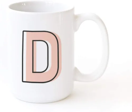 Miniatura 24 de The Cotton & Canvas Co. Candy Pop - Taza de café personalizada con monograma inicial con letra H y cerámica, para ella, para él
