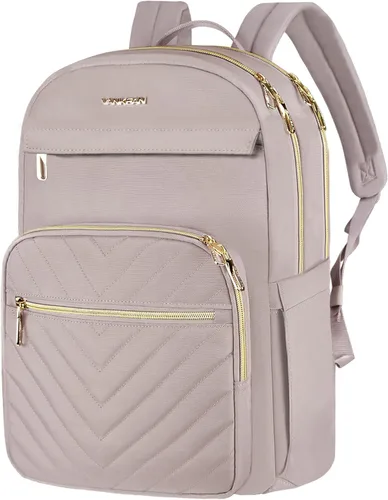 VANKEAN Mochila para Laptop de 15.6 Pulgadas para Mujeres, Bolsa de Trabajo de Moda con Puerto USB, Bolsas de Viaje Elegantes Impermeables, Mochilas