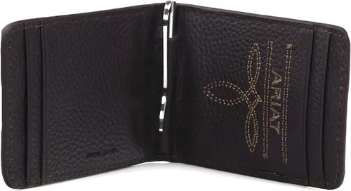 Miniatura 4 de ARIAT Billetera plegable con clip para dinero con logotipo Rowdy Shield A35117282 para hombre