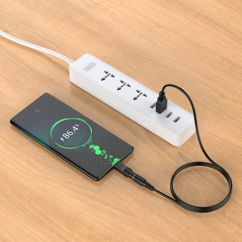 Miniatura 5 de LIANSUM - Cable de alimentación USB a DC 5V, cable de carga con enchufe Jack DC 5.5x2.1mm universal y 10 puntas de conector Micro USB, Type-C, Mini