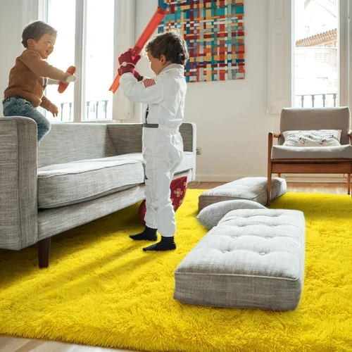 Miniatura 3 de Amearea - Alfombra de pelo largo esponjosa y mullida para dormitorio de niñas y sala de estar, alfombras extra suaves y peludas, antideslizante