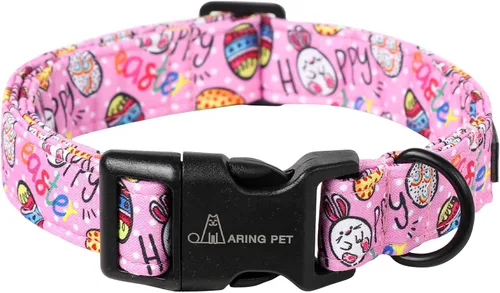 Miniatura 8 de Aring Pet Collar de algodón, ligero y ajustable, con hebilla de liberación rápida, para perros pequeños, medianos y grandes, otoño, hoja de arce