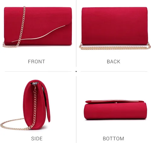Miniatura 3 de Dasein Bolso de noche de gamuza sintética para mujer, para boda, fiesta, graduación, bolsos formales con correa para el hombro