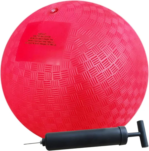 Miniatura 7 de AppleRound Pelota de patio de 10 pulgadas con bomba de aire, pelota de dodgball, balonmano, pelota de patada para campamentos y escuelas (azul)