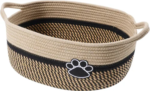 Miniatura 9 de Canastas pequeñas tejidas para organizar la cesta de almacenamiento de cuerda con asa, bonita cesta de algodón para regalo de guardería, juguetes