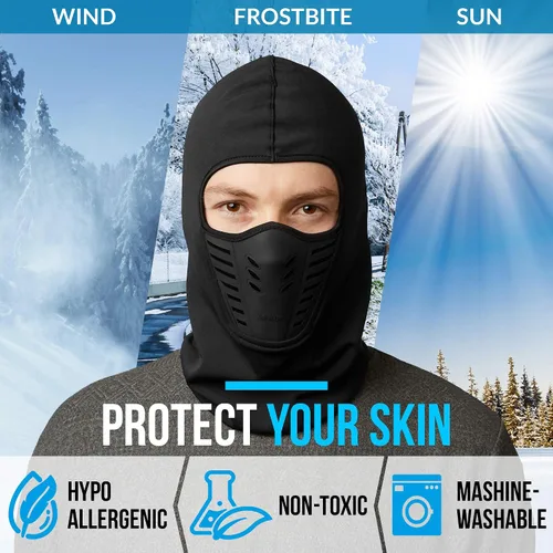 Miniatura 5 de Self Pro Balaclava Ski Mask - Face Mask for Men Women - Cold Weather Gear for Skiing Snowboarding Motorcycle Riding