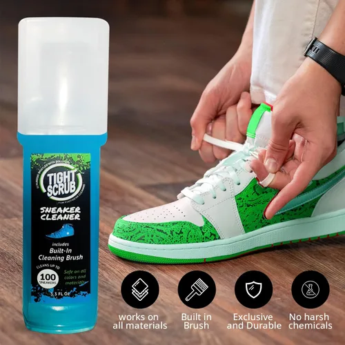 Miniatura 2 de Tight Wipes Limpiador de zapatos deportivos ajustados (parte superior con cepillo integrado) para todos los zapatos y tenis. Elimina la suciedad