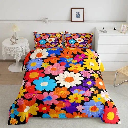 Miniatura 29 de Feelyou Southwest Native Juego de Ropa de Cama para Niños y Niñas Juego de Edredón Geométrico del Suroeste Tamaño Twin Edredón Tribal Decoración
