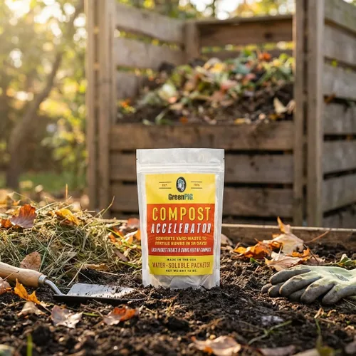 Miniatura 5 de GREEN PIG El acelerador de compost convierte los desechos de patio en humus fértil en 30 días y ayuda a controlar los olores asociados