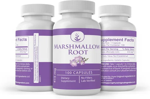 Miniatura 4 de Pure Original Ingredients Raíz de malvavisco, (100 cápsulas) siempre puro, sin aditivos ni rellenos, verificado por laboratorio