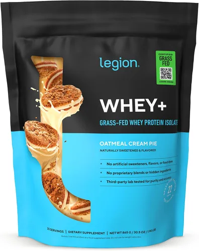 Miniatura 35 de LEGION Whey+ Proteína de Suero Aislado de Vacas Alimentadas con Pasto - Polvo de Proteína de Suero Aislado Bajo en Calorías, Sin OMG, Sin Azúcar