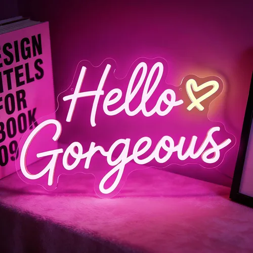 Miniatura 14 de Letrero de neón con texto en inglés «We Can Do Hard Things», luces de neón motivacionales LED para decoración de pared, luces de neón regulables