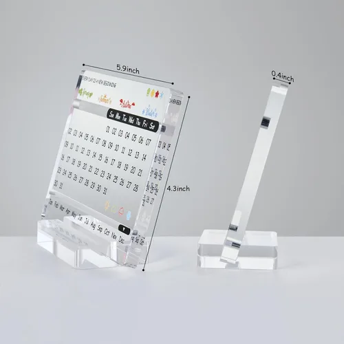 Miniatura 5 de Calendario de escritorio acrílico perpetuo – Bonita decoración moderna de oficina y regalos de oficina para compañeros de trabajo, mujeres y hombres