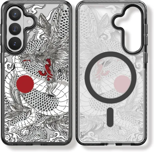 Miniatura 141 de Rosarnnah Funda compatible con Samsung Galaxy S24 Ultra, bonita estética, a la moda, divertida funda con estampado de gatito y gato, duradera a