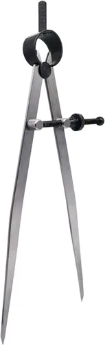 Divisor de ala de acero ajustable con cerradura de 8 pulgadas, brújula de cuero para carpintería y artesanía de cuero, herramienta de marcado y