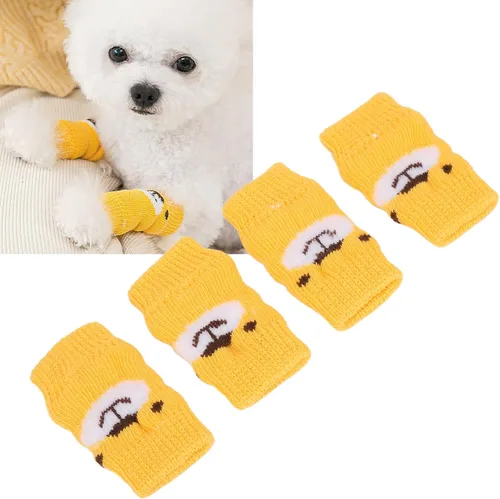 Miniatura 5 de Haofy 4PCS Dog Elbow Protector Sleeve Dog Recovery Sleeve Cartoon Bear Pattern Joint Protection Knee Socks Anti Slip Dirt Prevent Injury Protect The