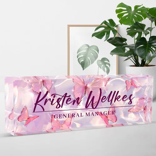 Miniatura 28 de Placa de nombre para escritorio, placa de nombre de escritorio personalizada, regalos para compañeros de trabajo, jefe, profesor, enfermera, regalos