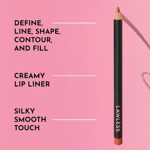 Miniatura 3 de Lawless Forget the Filler Definer Liner - Canela - Delineador de labios premium con ingredientes naturales para proporcionar un aspecto suave con un