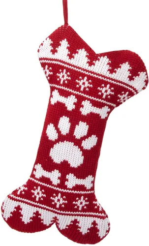 Miniatura 6 de Beyond Your Thoughts Paquete de 2 medias de Navidad para perro, diseño de pata de mascota, medias colgantes para chimenea para mascotas y decoración