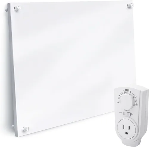 Miniatura 10 de EconoHome - Panel calefactor de pared con termostato - Calefactor eléctrico montado en pared para uso interior - Calefactor convector de 400 vatios