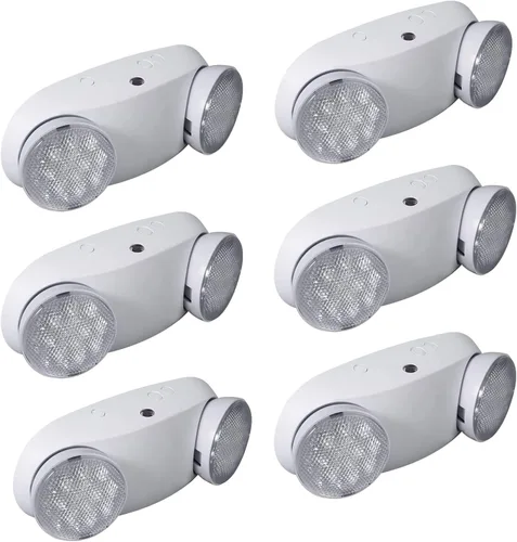 Miniatura 12 de Luces de emergencia LED con batería de respaldo, luz de emergencia comercial, dos cabezales de luz LED ajustables, calificación UL 924, AC120/277V
