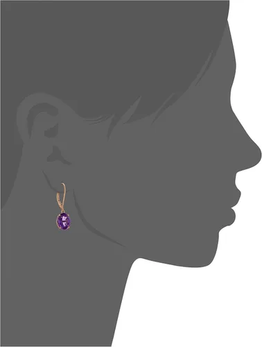 Miniatura 3 de Tienda Collection 14k Gold 8 x 10mm Oval Gemstone Dangle Earrings for Women with Leverbacks